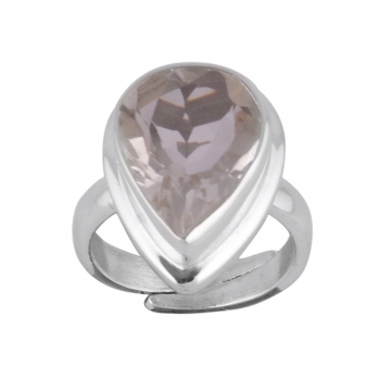 925 sterling silver quartz crystal ring